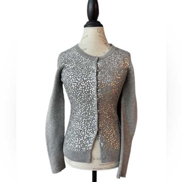 Ann Taylor Sweaters - Ann Taylor Metallic Sequin Cardigan S